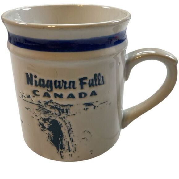 EUC Cream/Blue Coffee Cup Mig Niagara Falls Canada - Picture 1 of 7